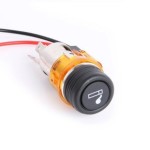 Car lighter / cigarette socket, for 12V, lighter included, yellow color